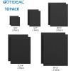 imageGOTIDEAL 10Pcs Black Stretched Canvases for Painting Multi Pack 4x4quot 5x7quot 8x10quot9x12quot 11x14quot Set of 10 Primed 100 Cotton Artist Blank Canvas Boards for Painting Acrylic Pouring Oil Paint ArtBlack