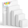 imageGOTIDEAL 10Pcs Black Stretched Canvases for Painting Multi Pack 4x4quot 5x7quot 8x10quot9x12quot 11x14quot Set of 10 Primed 100 Cotton Artist Blank Canvas Boards for Painting Acrylic Pouring Oil Paint ArtWhite