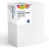 imageGOTIDEAL 10Pcs Black Stretched Canvases for Painting Multi Pack 4x4quot 5x7quot 8x10quot9x12quot 11x14quot Set of 10 Primed 100 Cotton Artist Blank Canvas Boards for Painting Acrylic Pouring Oil Paint ArtWhite