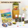 imageGOTIDEAL Acrylic Paint Set with 10 Brushes 18 Colors59ml 2 oz Art Craft Paint Non Toxic Perfect for Hobby Painters Artist Adults Ideal for Canvas Wood Ceramic Paint Supplies18 Colors