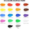 imageGOTIDEAL Acrylic Paint Set with 10 Brushes 18 Colors59ml 2 oz Art Craft Paint Non Toxic Perfect for Hobby Painters Artist Adults Ideal for Canvas Wood Ceramic Paint Supplies18 Colors