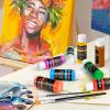 imageGOTIDEAL Acrylic Paint Set with Paint Brushes 24 Colors59ml 2 oz Art Craft Paint for Adults and Kids Perfect for Artist Beginner Ideal for Wood Canvas Rocks Outdoor Painting Supplies