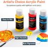imageGOTIDEAL Acrylic Paint Set with Paint Brushes 24 Colors59ml 2 oz Art Craft Paint for Adults and Kids Perfect for Artist Beginner Ideal for Wood Canvas Rocks Outdoor Painting Supplies