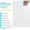 imageGOTIDEAL Canvas Boards for Painting 8x10 inch Set of 24 Gesso Primed White Canvases for Painting  100 Cotton Art Supplies Canvas for Acrylic Paint Pouring Oil Paint11x14 inch