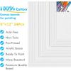 imageGOTIDEAL Canvas Boards for Painting 8x10 inch Set of 24 Gesso Primed White Canvases for Painting  100 Cotton Art Supplies Canvas for Acrylic Paint Pouring Oil Paint9x12 inch