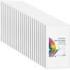 imageGOTIDEAL Canvases for Painting 6x8 inch of 24 Professional Primed White Blank Flat Canvas Panels 100 Cotton Artist Canvas Boards for Acrylics Painting Oil Watercolor Tempera3x5
