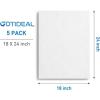 imageGOTIDEAL Canvases for Painting 6x8 inch of 24 Professional Primed White Blank Flat Canvas Panels 100 Cotton Artist Canvas Boards for Acrylics Painting Oil Watercolor Tempera18x24