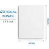 imageGOTIDEAL Canvases for Painting 6x8 inch of 24 Professional Primed White Blank Flat Canvas Panels 100 Cotton Artist Canvas Boards for Acrylics Painting Oil Watercolor Tempera6x8