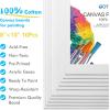 imageGOTIDEAL Canvases for Painting 6x8 inch of 24 Professional Primed White Blank Flat Canvas Panels 100 Cotton Artist Canvas Boards for Acrylics Painting Oil Watercolor Tempera8x10