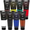 imageGOTIDEAL Craft Acrylic Paint Set8 Primary Colors120ml4 oz Rich Pigments NonToxic Washable Professional Paint for Pouring on Canvas Rocks Ceramic Fabric Leather Ideal for Artist Adults8 Colors