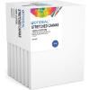 imageGOTIDEAL Stretched Canvas 5x7 Inch Set of 10 Primed White  100 Cotton Artist Canvas Boards for Painting Acrylic Pouring Oil Paint Dry ampamp Wet Art MediaWhite
