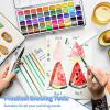 imageGOTIDEAL Watercolor Paint Set 50 Vivid Colors with Portable Carrying Case Perfect Travel Water Colors Paint Adult Set for ArtistsBeginnersProfessionals