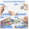 imageGOTIDEAL Watercolor Paint Set 50 Vivid Colors with Portable Carrying Case Perfect Travel Water Colors Paint Adult Set for ArtistsBeginnersProfessionals