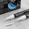 imageGOTIDEAL White Chalk Markers Bold Tip Washable Chalkboard Markers Car Window Markersfor Blackboard Glass ampamp Bistro NonToxic Erasable Paint Chalk Pens Reversible Tip6mm6mmWhite