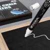 imageGOTIDEAL White Chalk Markers Bold Tip Washable Chalkboard Markers Car Window Markersfor Blackboard Glass ampamp Bistro NonToxic Erasable Paint Chalk Pens Reversible Tip6mm6mmWhite