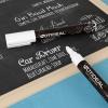 imageGOTIDEAL White Liquid Chalk Markers 12 Pack Chalkboard Markers Chalk Pens for Car Windows Signs Blackboard Glass Painting Erasable 6mm Reversible Chisel ampamp Bullet Tip