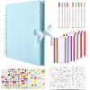 imageGotideal DIY Scrapbook Album Craft Paper Wedding and Anniversary Photo Album Family ScrapbookDIY Accessories and Scrapbooking Supplies40 SheetsYellow 115  85 InchesBlue