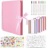 imageGotideal DIY Scrapbook Album Craft Paper Wedding and Anniversary Photo Album Family ScrapbookDIY Accessories and Scrapbooking Supplies40 SheetsYellow 115  85 InchesPink