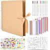 imageGotideal DIY Scrapbook Album Craft Paper Wedding and Anniversary Photo Album Family ScrapbookDIY Accessories and Scrapbooking Supplies40 SheetsYellow 115  85 InchesYellow