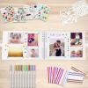 imageGotideal DIY Scrapbook Album Craft Paper Wedding and Anniversary Photo Album Family ScrapbookDIY Accessories and Scrapbooking Supplies40 SheetsYellow 115  85 InchesWhite
