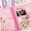 imageGotideal DIY Scrapbook Album Craft Paper Wedding and Anniversary Photo Album Family ScrapbookDIY Accessories and Scrapbooking Supplies40 SheetsYellow 115  85 InchesPink