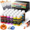imageGOTIDEAL Acrylic Paint Set with Paint Brushes 24 Colors59ml 2 oz Art Craft Paint for Adults and Kids Perfect for Artist Beginner Ideal for Wood Canvas Rocks Outdoor Painting Supplies