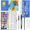 imageGOTIDEAL Watercolor Paint Set 50 Vivid Colors with Portable Carrying Case Perfect Travel Water Colors Paint Adult Set for ArtistsBeginnersProfessionals