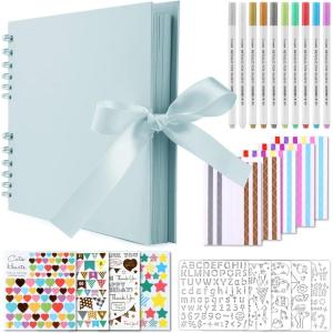 imageGotideal DIY Scrapbook Album Craft Paper Wedding and Anniversary Photo Album Family ScrapbookDIY Accessories and Scrapbooking Supplies40 SheetsYellow 115  85 InchesBlue