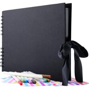 imageGotideal DIY Scrapbook Album Craft Paper Wedding and Anniversary Photo Album Family ScrapbookDIY Accessories and Scrapbooking Supplies40 SheetsYellow 115  85 InchesBlack