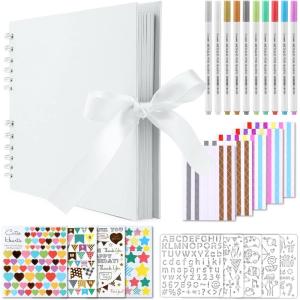 imageGotideal DIY Scrapbook Album Craft Paper Wedding and Anniversary Photo Album Family ScrapbookDIY Accessories and Scrapbooking Supplies40 SheetsYellow 115  85 InchesWhite