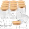imageGOTIDEAL 12 Pack 9 OZ Clear Glass Jars with Bamboo Lids Bulk Empty Candle Containers for Making Candles Soy Wax