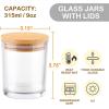 imageGOTIDEAL 12 Pack 9 OZ Clear Glass Jars with Bamboo Lids Bulk Empty Candle Containers for Making Candles Soy Wax