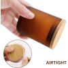 imageGOTIDEAL 12 Pack 9 OZ Frosted Amber Candle Jars with Bamboo Lids for Making Supplies Bulk Empty Containers Tins Small Glass Jars for Soy Wax
