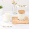 imageGOTIDEAL 12 Pack 9 OZ Frosted White Candle Jars with Bamboo Lids for Making Candles Supplies Bulk Empty Candle Containers Tins Small Glass Jars for Candle Soy Wax