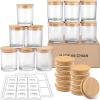 imageGOTIDEAL 12 Pack 9 OZ Clear Glass Jars with Bamboo Lids Bulk Empty Candle Containers for Making Candles Soy Wax