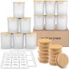 imageGOTIDEAL 12 Pack 9 OZ Frosted White Candle Jars with Bamboo Lids for Making Candles Supplies Bulk Empty Candle Containers Tins Small Glass Jars for Candle Soy Wax