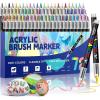 imageGOTIDEAL Acrylic Paint Markers Brush TipWaterproof Paint Pens acrylic MarkersNo Bleed Acrylic Brush markers for FabricWoodRocksCanvas PaintingGlassCeramicArt Craft Supplies24 Colors72 Colors
