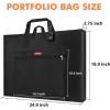 image:imageGOTIDEAL Light Weight Art Portfolio Bag 18x24 Inches Waterproof Art Portfolio Case with ShoulderampHandle Carry Storage Carrying Bag for Artwork Sketch Drawing Canvas Photography Poster Side Widening18x24