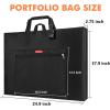 image:imageGOTIDEAL Light Weight Art Portfolio Bag 18x24 Inches Waterproof Art Portfolio Case with ShoulderampHandle Carry Storage Carrying Bag for Artwork Sketch Drawing Canvas Photography Poster Side Widening24x36