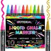 image:imageGOTIDEAL Chalk Markers10 Colors Liquid Chalk Markers for BlackboardErasable Chalk Board PensWindow markers for Glass WashableCarGlassCalendarSignMenu Diy Painting6 mm BoldampChisel Tip